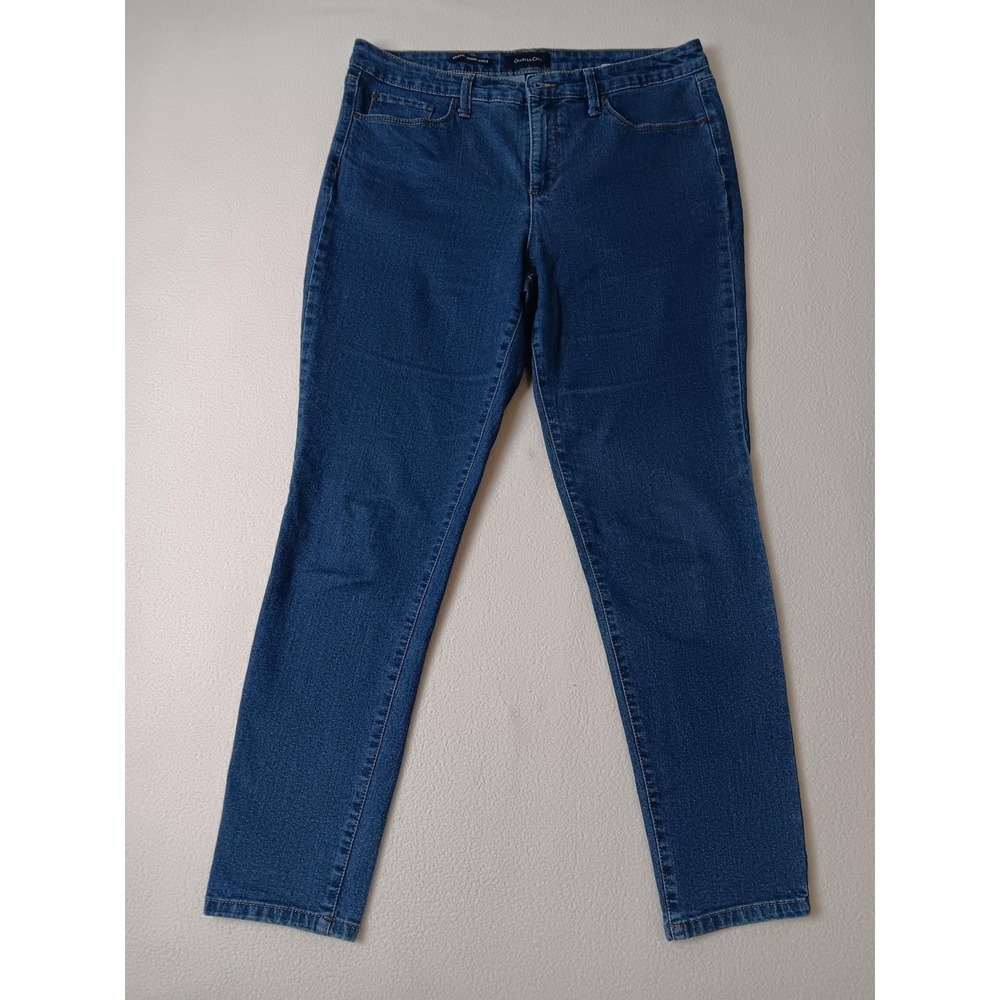 Charter Club Bristol Skinny Ankle Jeans Womens 10 Blue Medium Wash Stretch Denim